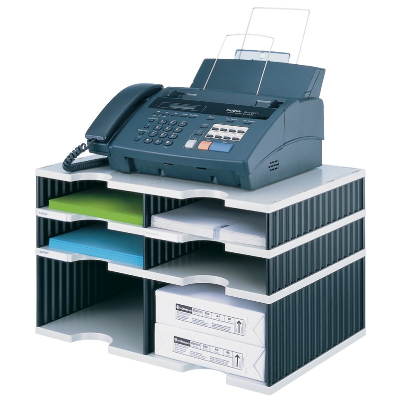 styro modulair organizer systeem duo, 6 vakken, blauw/grijs, polystyrol