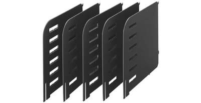 styro modulair opbergsysteem styrorac basis, zwart/grijs, 8 tussenwanden, 723×304×248 mm