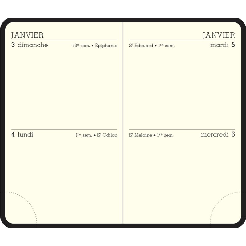 EXACOMPTA Agenda de poche MINI 2026, 2 jours par page, couleurs assorties