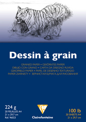 Clairefontaine tekenblok à Grain, A3, wit, 20 vel
