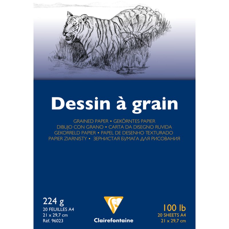 Clairefontaine bloc à dessin à Grain, A3, blanc, 20 feuilles