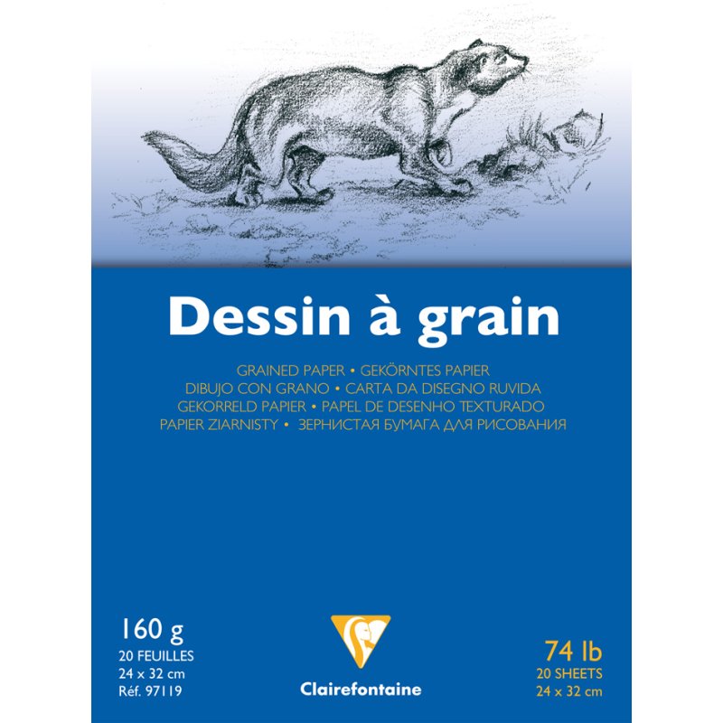 Clairefontaine bloc à dessin à Grain, A3, blanc, 20 feuilles