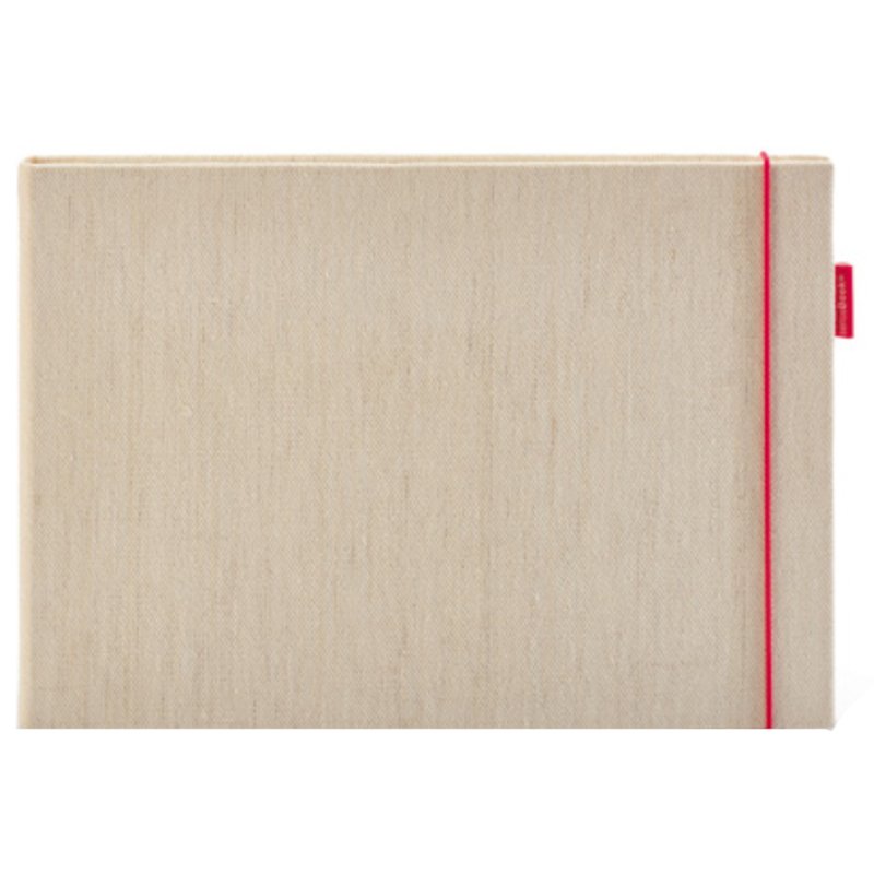transotype senseBook cahier de croquis, A4 paysage, couverture lin crème, 40 pages 180 g/m²