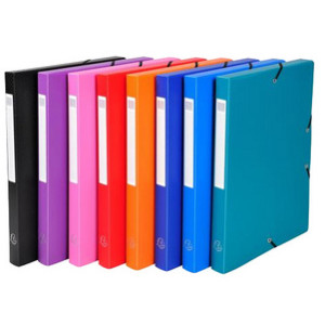 EXACOMPTA verzamelbox Opaque PP, 40 mm, gekleurd gesorteerd, 8 stuks