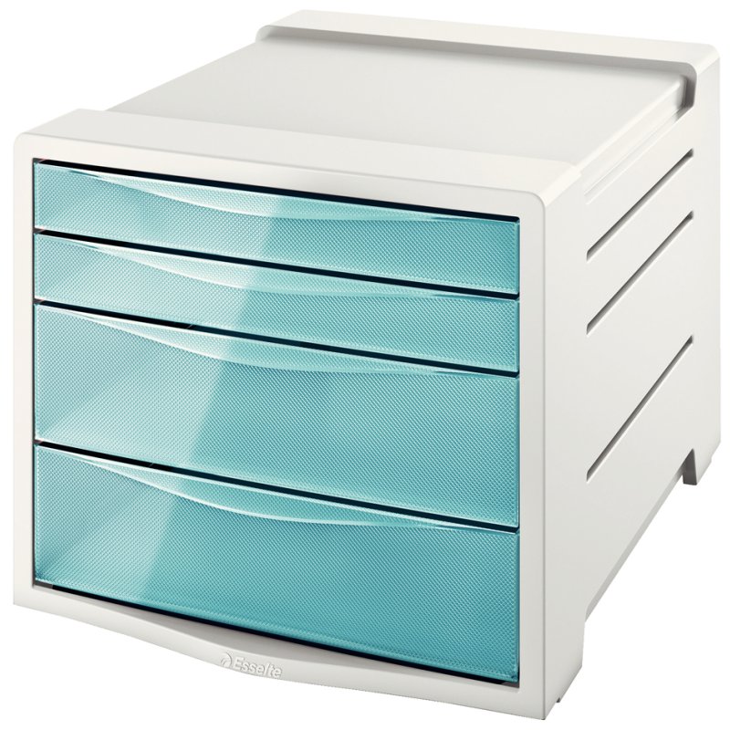 Esselte caisson Colour'Ice, 4 tiroirs, bleu/gris clair, A4