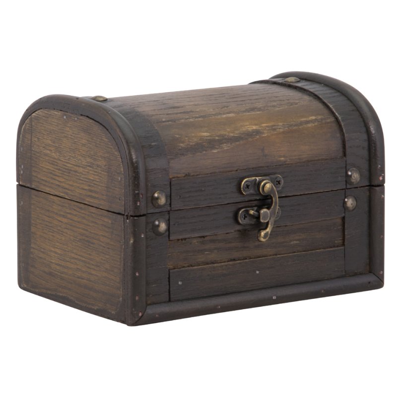 Securit coffre au trésor Treasure Antique, marron, carton ondulé, serrure métallique, 110×158×114 mm