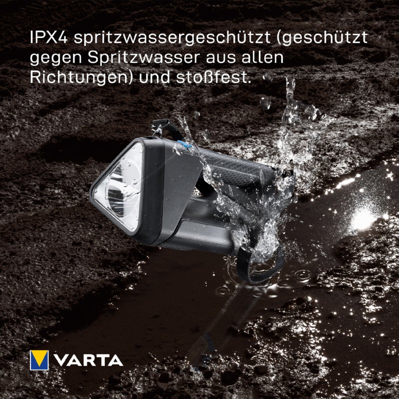 VARTA oplaadbare werklamp Work Flex BL30R, verstelbare standaard, 500 lumen, IP54