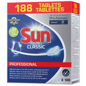 Sun Professional vaatwastabletten Classic, geconcentreerd, individueel verpakt, 188 stuks