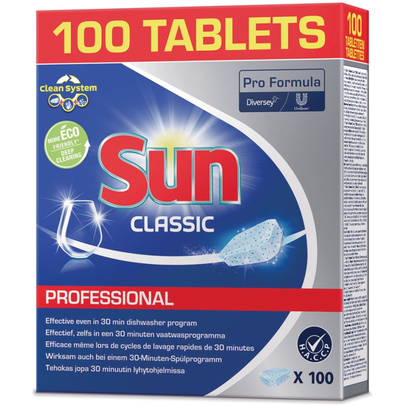 Sun vaatwastabletten Classic, 100 stuks, individueel verpakt