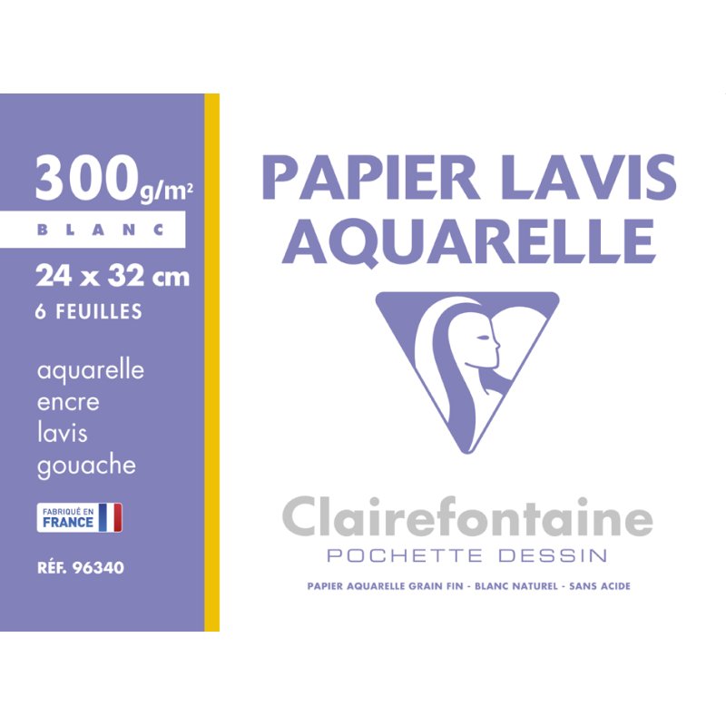 Clairefontaine aquarelpapier, wit, 300 g/m²