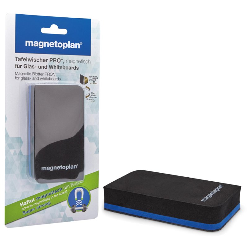 magnetoplan magnetic eraser, magnetic, black/blue