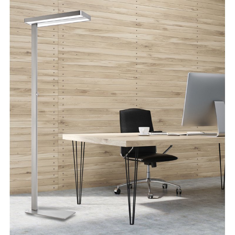 UNiLUX LED floor lamp LIXUS, dimmable, silver, 60W