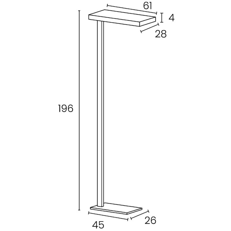 UNiLUX LED floor lamp LIXUS, dimmable, silver, 60W