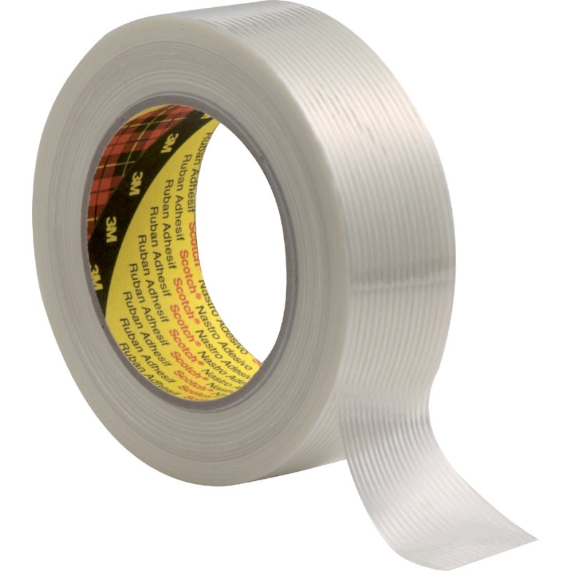 Scotch filamenttape transparant, 25 mm × 50 m, glasvezelversterkt