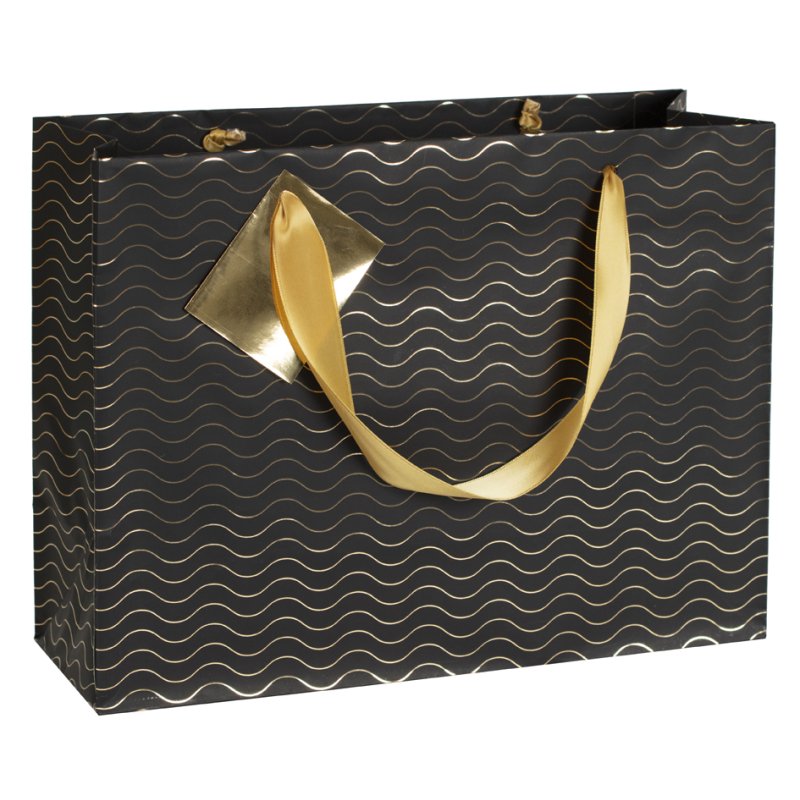 Clairefontaine sac cadeau Noël Max et moi, grand, 320×130×245 mm, ruban satin doré