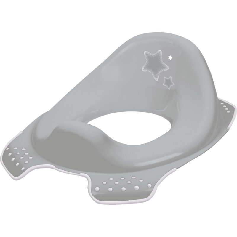 keeeper kindertoiletzitting ewa 'sterren', grijs, met spatbescherming, 30×40×15 cm
