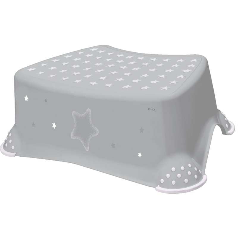 keeeper step stool Tomek stars, white, 405×275×140 mm, 80 kg