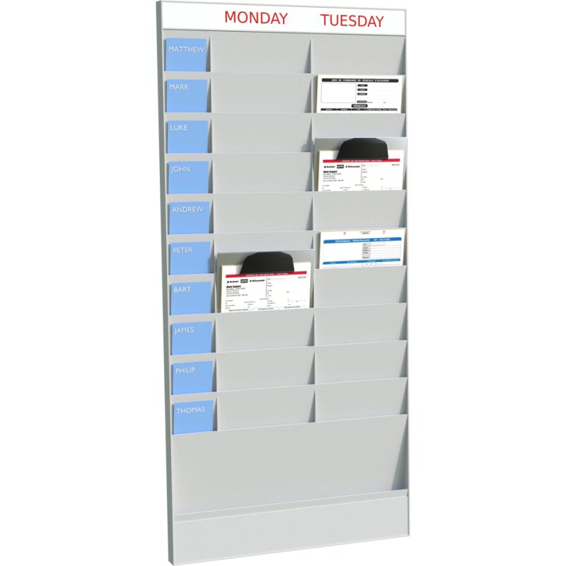 PAPERFLOW Wandbureauorganizer, 30 vakken A4, grijs