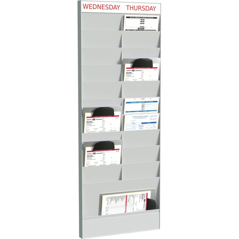 PAPERFLOW Wandbureauorganizer, 30 vakken A4, grijs