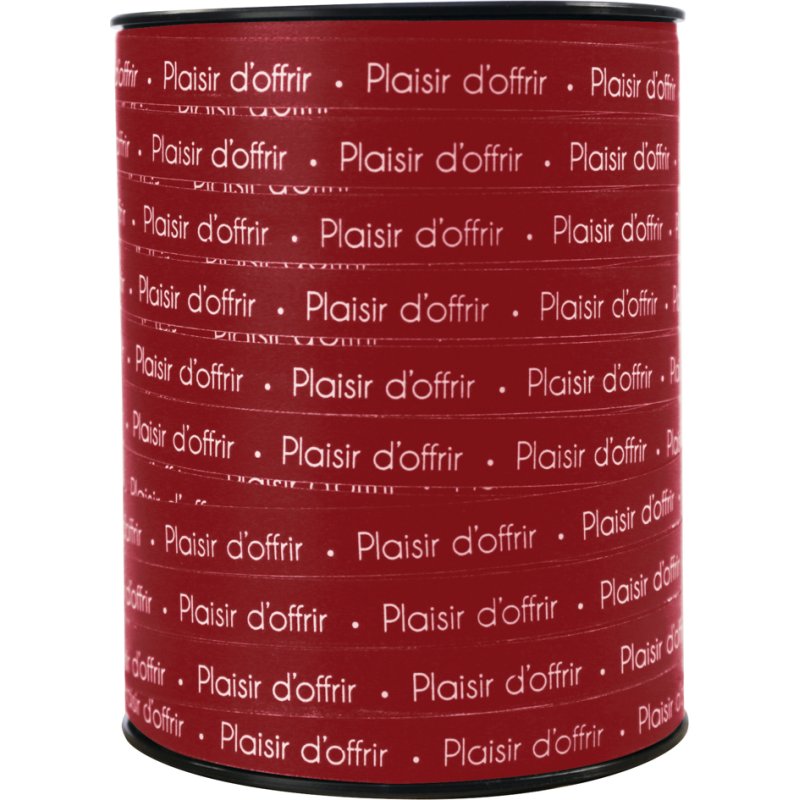 Clairefontaine ruban cadeau Plaisir, noir avec texte blanc, 10 mm × 250 m