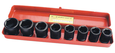 BRÜDER MANNESMANN krachtdoppen set 3/4", zwart, 8-delig, 22-38 mm