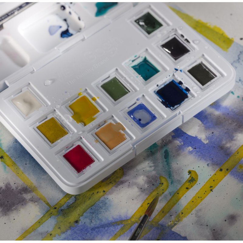 Royal Talens aquarelle Van Gogh, couleurs couvrantes, 12 godets, boîte de poche