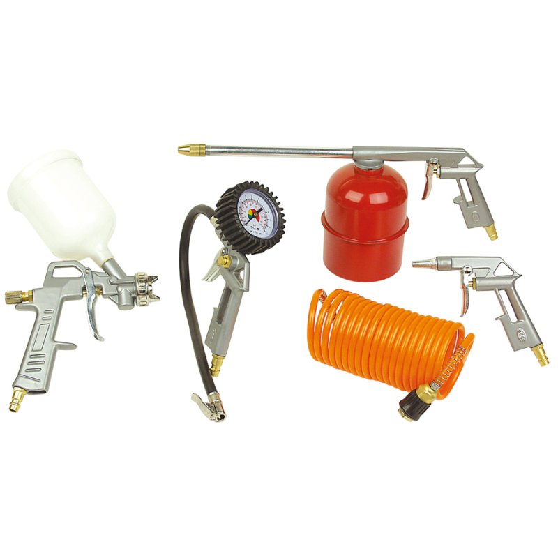 BRÜDER MANNESMANN pneumatic tool set, with quick coupling