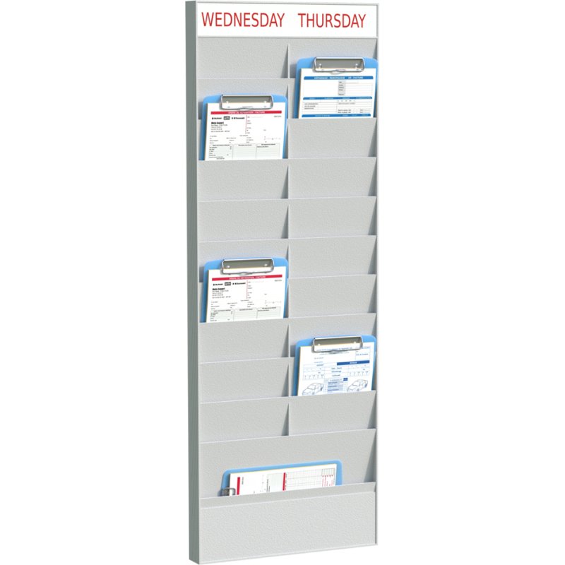 PAPERFLOW organiseur mural de bureau module d'extension, 20 compartiments A5, gris