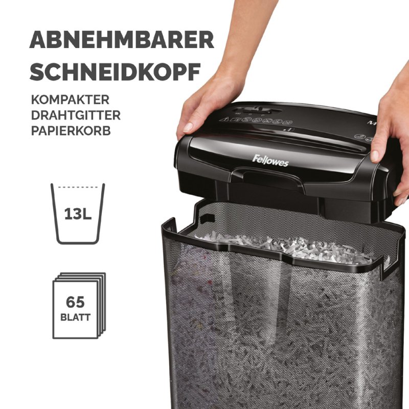 Fellowes paper shredder Powershred M-7M, black, 7 sheets, 13 litres