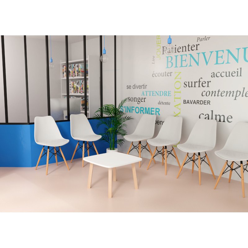 PAPERFLOW bijzettafel WOODY, massief beukenhout, 60×60×40 cm