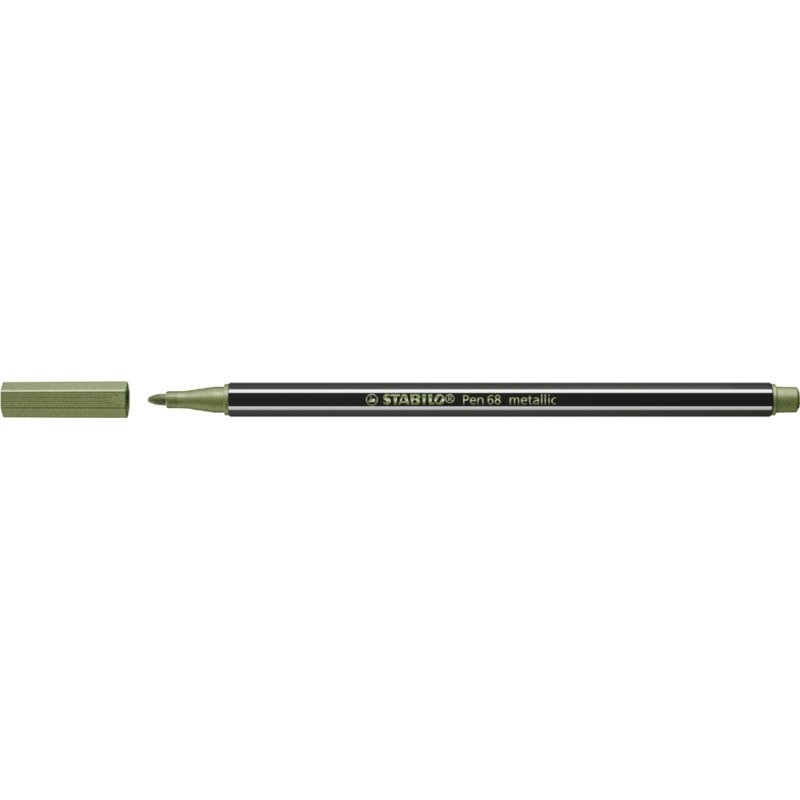 STABILO feutre 68 metallic, vert métallisé, 1,4 mm