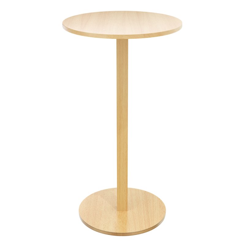 PAPERFLOW table haute Woody, diamètre 60 cm, jaune/hêtre