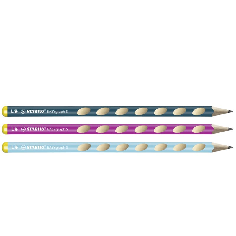 STABILO EASYgraph crayon, rose, gaucher, HB