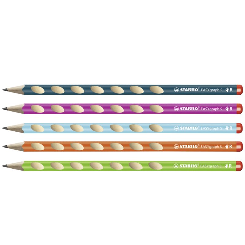STABILO EASYgraph crayon, rose, gaucher, HB