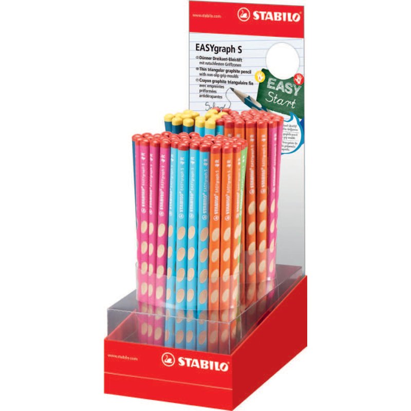 STABILO crayons EASYgraph, HB, triangulaire ergonomique, 90 pièces