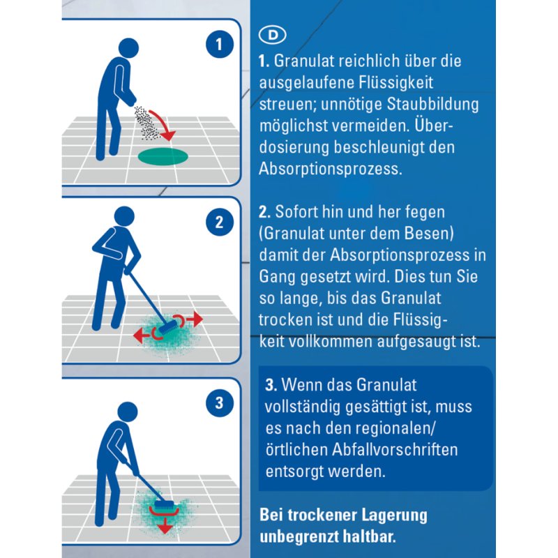 easyabsorb matériau absorbant à grain fin, attapulgite, seau 1,5 kg