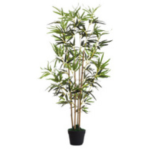 PAPERFLOW kunstplant bamboe, 160 cm, polyester bladeren, houten stam