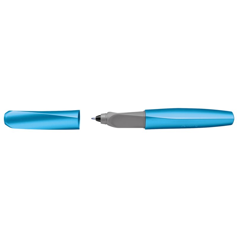 Pelikan Twist stylo plume Frosted Blue, bleu-métallisé, encre effaçable