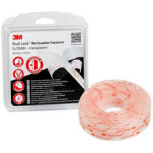3M Dual Lock klittenbandsluiting, 25 mm × 2,5 m, zwart, 5,7 mm