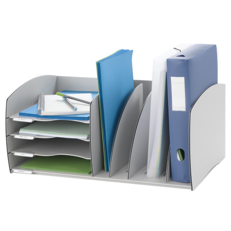 PAPERFLOW système de rangement S, 4 compartiments, gris