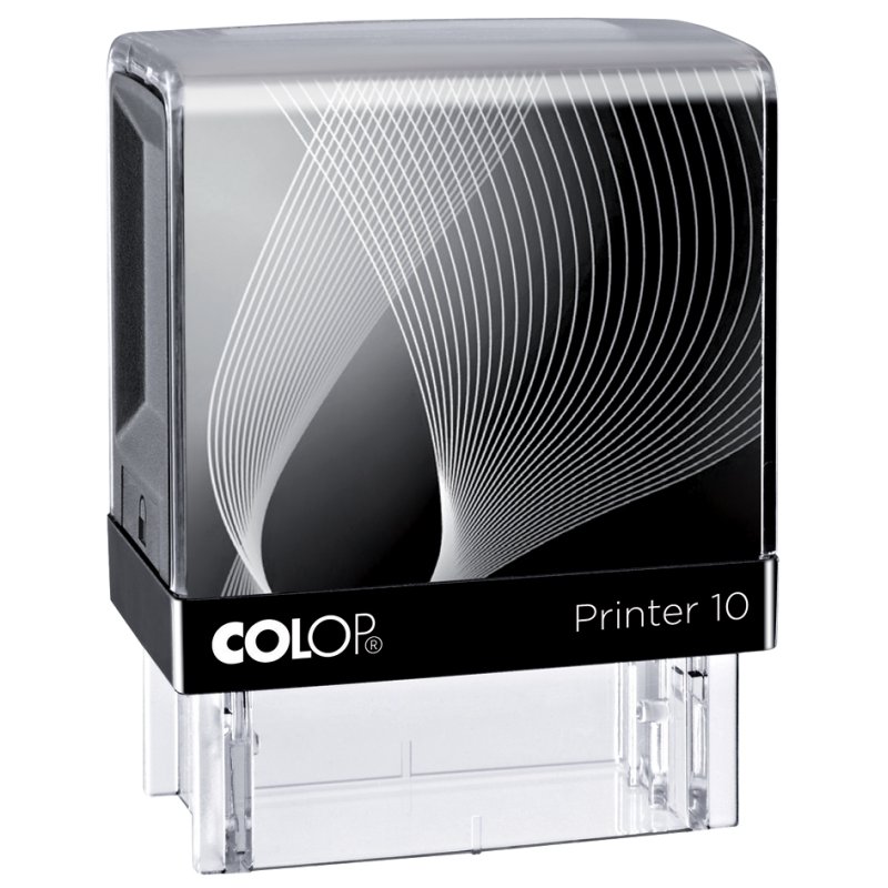 COLOP tampon texte printer 10, 3 lignes, blanc, 27×10 mm