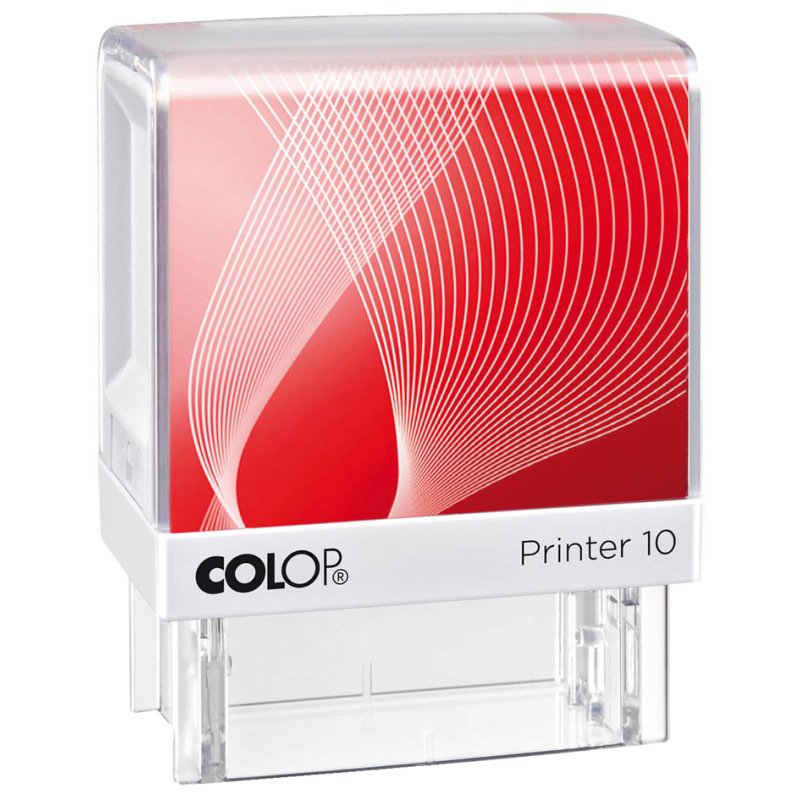 COLOP tampon texte printer 10, 3 lignes, blanc, 27×10 mm