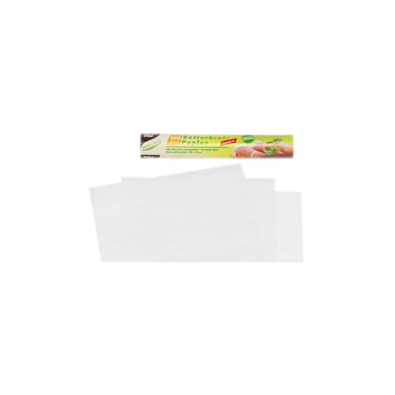PAPSTAR papier cuisson pour sandwichs, blanc, 250 × 300 mm, 100 feuilles