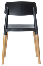 PAPERFLOW bezoekersstoelen GLAMWOOD, set van 2, zwart