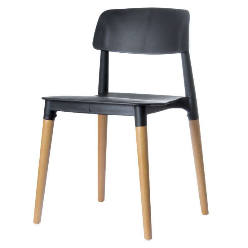 PAPERFLOW chaises visiteurs GLAMWOOD, blanc, lot de 2, 47×48×75 cm