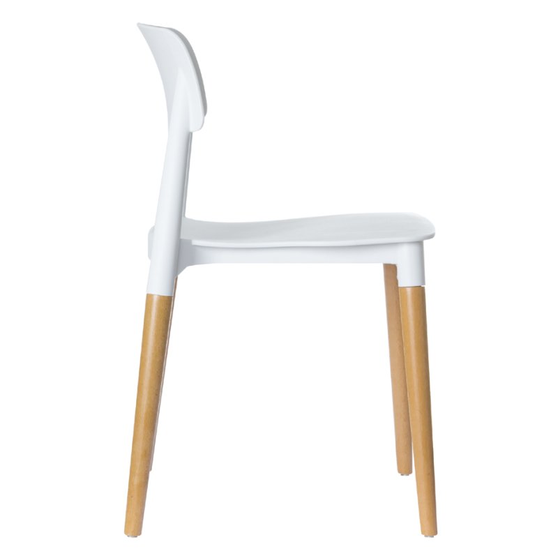 PAPERFLOW chaises visiteurs GLAMWOOD, blanc, lot de 2, 47×48×75 cm