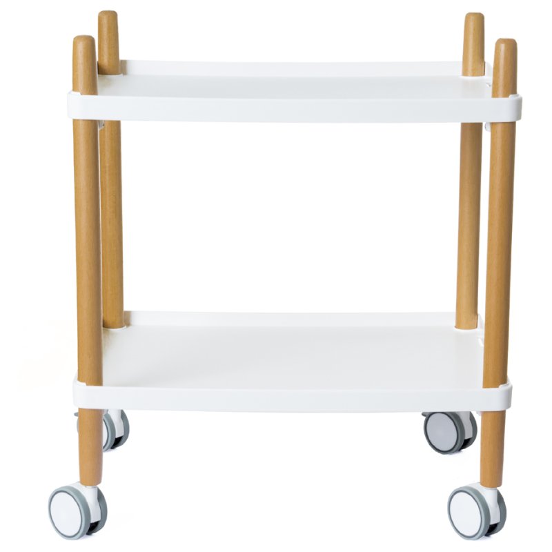 PAPERFLOW bureaukar, 2 legplanken, wit/beuken, 50×36×55 cm
