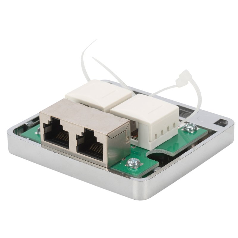 DIGITUS Professional boîtier mural TIA-568 A/B, argent, 2x RJ45, 500 MHz, 10GBase-T