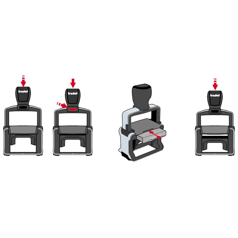 trodat datumstempel Professional 4.0, configureerbaar, zelfkleurend, 66×45 mm