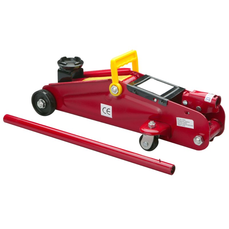 Cartrend cric rouleur, rouge, 2 tonnes, hauteur de levage 135-342 mm